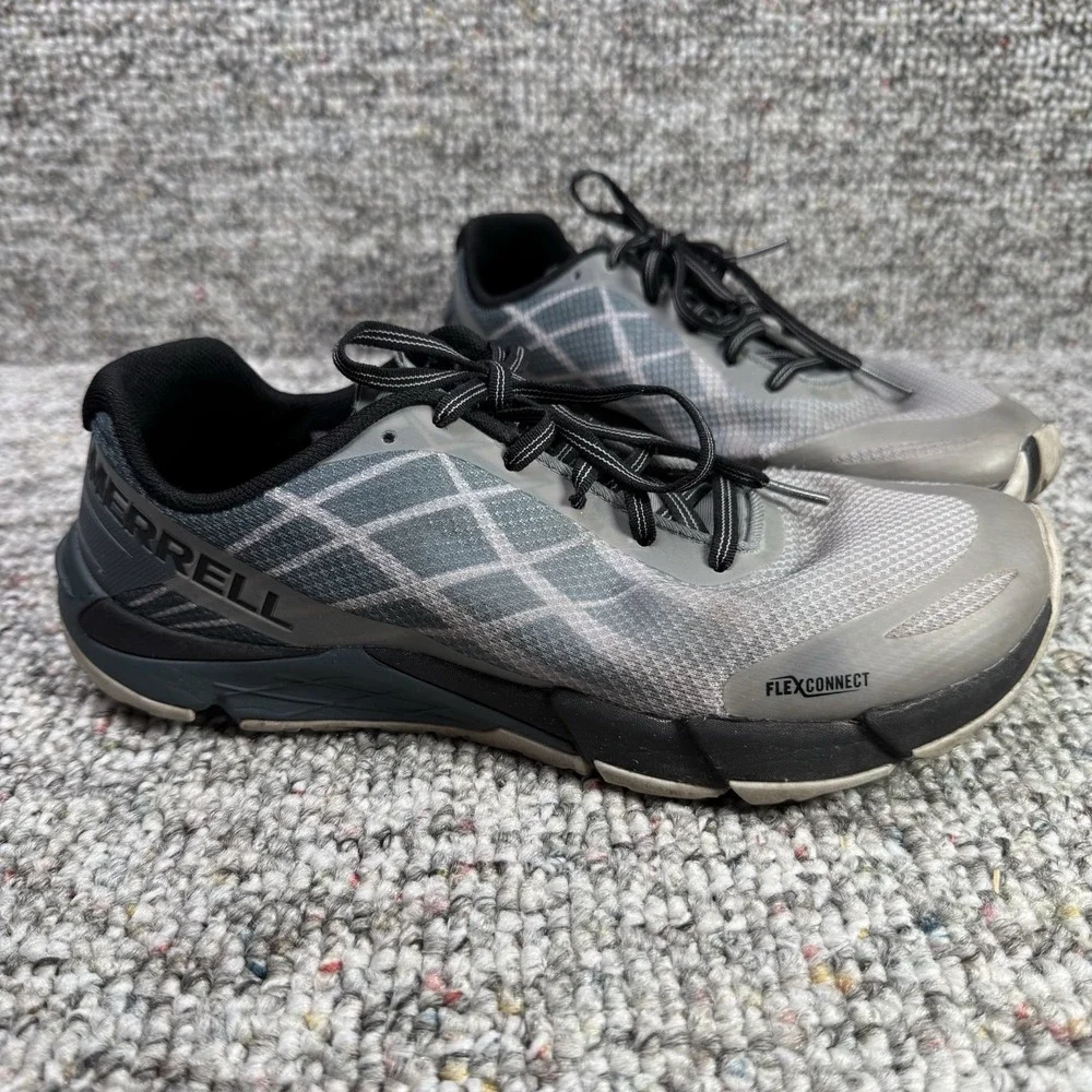 Merrell Shoes Mens Size 7 Bare Access Flex Running Sneakers Black Gray